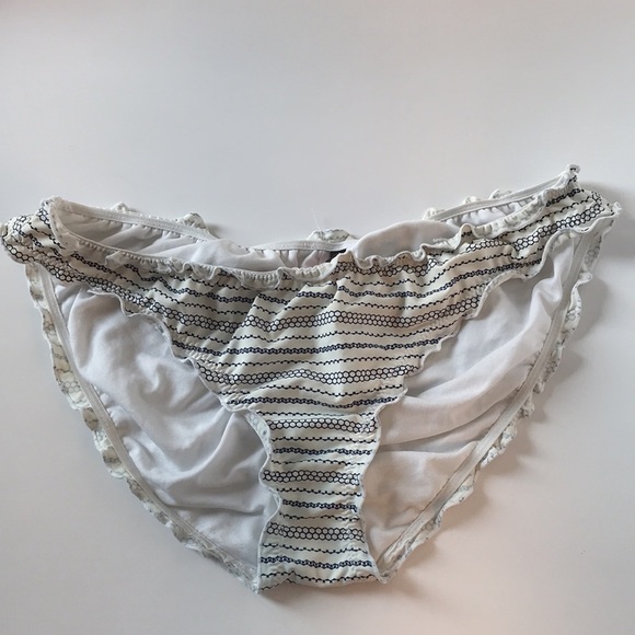 Chain link honey comb blue white print bikini set swimwear holiday vacation - Picture 10 of 17